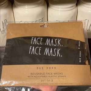 Rae dunn face masks set of 2 reusable